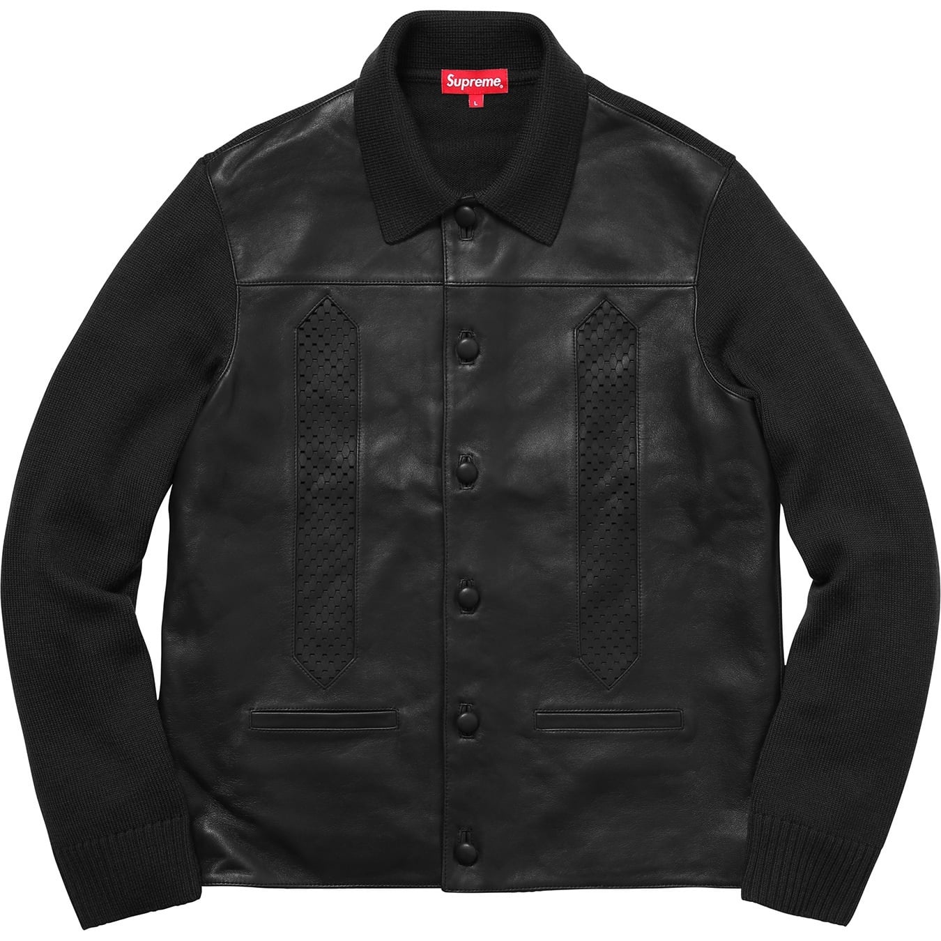 Leather Front Polo Sweater view 10